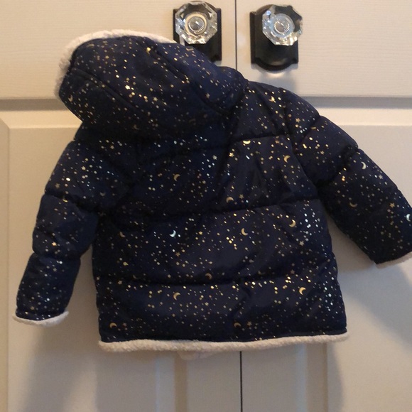 Navy toddler fleece lined coat - Picture 4 of 4